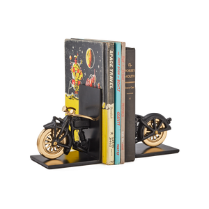 Motorcycle Bookends Black