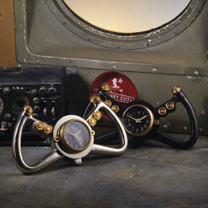 Cockpit Table Clock Black