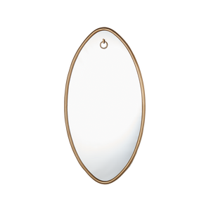 Ellipse Mirror Oval Antique Brass