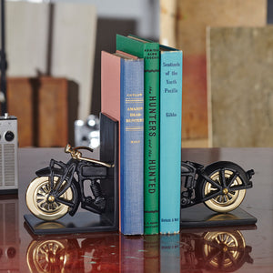 Motorcycle Bookends Black