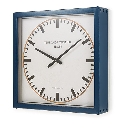 Tempelhof Terminal Clock Blue